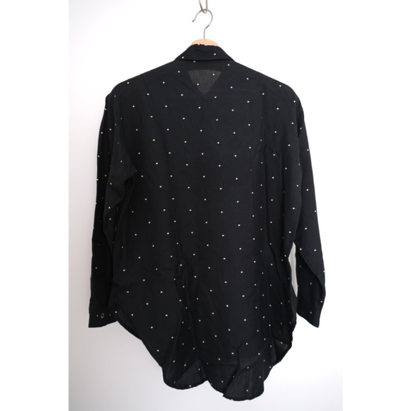 Yohji Yamamoto - 1980s Rayon Embroidered Pin Dot Workshop Shirt - Picture 16 of 16